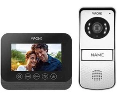 Orno Laisvų rankų vaizdo domofono rinkinys, spalvotas, 4,3 colio LCD, su proximity tag skaitytuvu, juodas, ENIF RFID