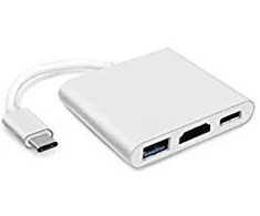 Vivanco adapteris USB-C – HDMI 3in1, baltas (34293)