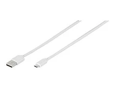 Vivanco kabelis USB - microUSB 1,0 m, baltas (35816)