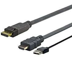 Kabelis VivoLink Rodyti Uostas - HDMI 5m juoda (PROHDMUSBDP5)