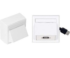 Canyon Vivolink Wall Box with USB2.0 gniazdko elektryczne USB A Baltas