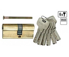 Vorel Cilindras spynai žalvarinis 67 mm 31/36 mm su 6 raktais 77191
