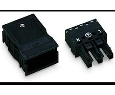 Wago lizdas su korpusu 3P 250V juodas (770-103)