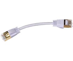 Wantec wW Patch CableCat.7 RohCable ypač plonas (kištukas CAT6A) SSTP baltas 0,10 m (7113)