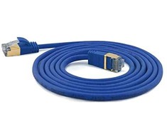 Wantec Wantec Extra dünnesCat.7 RohCable SSTP Komutacinis kabelis - 0,2 m - Cat.7 RohCable - S/FTP (S- STP) - RJ- 45 - RJ- 45 - mėlynas (7128)