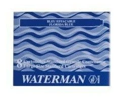 Waterman standartinės tamsiai mėlynos spalvos rašalo kapsulės - S0110910