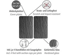 SLATE XL stiklo apsauginės plokštės krosnelei – 2 vnt, WENKO