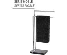 WENKO, rankšluosčių ir drabužių kabykla 45,5 x 20 x 82 cm juoda poliderva ir chromas