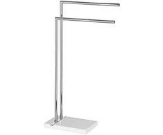 WENKO, rankšluosčių ir drabužių kabykla 45,5x20x82 cm balta poliderva ir chromas