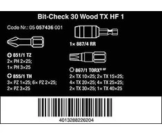 Wera Bit-Check 30 Wood, 30 vnt