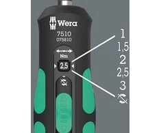Wera Wera 7510 Kraftform saugaus sukimo momento greičio sukimo momento atsuktuvas