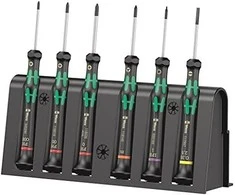 WERA 2050/6 elektroninei taikymui. atsuktuvų rinkinys + stovas
