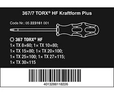 WERA 367/7 TORX HF Kraftform Plus varžtas dr. rinkinys w. laikantis fu.