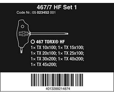 T-formos atsuktuvų rinkinys WERA 467/7 Torx HF