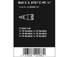 WERA diržas C 3 TORX HF Zyklop antgalių rinkinys TORX w. palaikantis funkciją.
