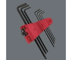 Šešiakampių raktų komplektas WERA Hex-Plus, 1,5-10 mm, HEX tipo, suapvalintu galu, BlackLaser, 9 vnt.