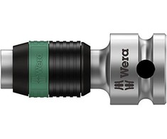 Wera Zyklop-Verbindungsteil 8784 B1, 3/8, Adapteris - chrom/juodas, for 1/4 Sechskant-Bits