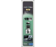 Wera Zyklop-Verbindungsteil 8784 B1, 3/8, Adapteris - chrom/juodas, for 1/4 Sechskant-Bits