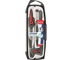Maped Zirkelkasten Stop System 5-teilig grau