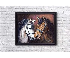 Wizardi Deimantinis paveikslas Horse Tenderness 48X38cm WD2469