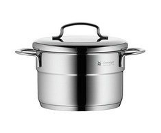 WMF Puodas su dangčiu, aukštas Mini 14 cm, 1,3l, plieno, dujų indukcija