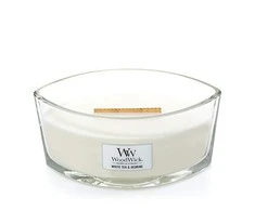 WoodWick Aromatinė žvakė (White Tea &amp; Jasmine), 453,6 g