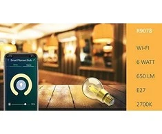 Lemputė LED filamentas E27, 230V, 6W, 650lm, 2700K, išmanioji Wi-Fi, valdoma programėle, TUYA, WOOX