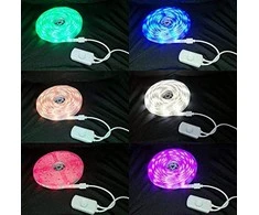 LED juostos komplektas su Wi-Fi valdikliu ir maitinimo šaltiniu, RGB+WW, 5m, 24W, 1000lm, TUYA / Smart Life, WOOX