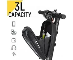 Wozinsky waterproof scooter handlebar bag 3l handlebar bag juodos spalvos (WSB4BK)