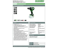 Smūginis suktuvas Hikoki WR36DEW2Z; 36V (be akumuliatoriaus ir pakrovėjo)