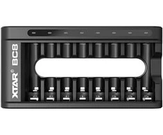 Xtar 8 x Ni-MH ir 1,5V Li-ion AA/AAA akumuliatorių kroviklis BC8