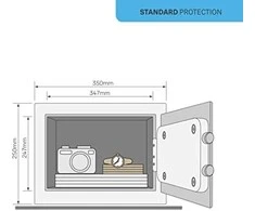 Seifas - Yale YSG/250/DB2 16L Plieninis Juodas