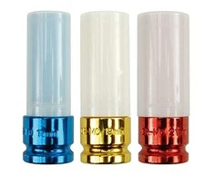Yato Plonasienių smūginių galvučių rinkinys su apsaugom, 12,5 mm (1/2"), 17/19/21 mm, 3 vnt. (YT-1056)