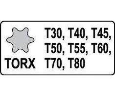 YATO TORX SPŪGINIAI veržliarakčiai 8 vnt. 1065