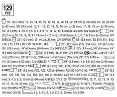 YATO Rinkinys NARZĘDZI 129 vnt. 1/2" / 3/8" / 1/4" XXL 38881