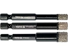 Grąžtas Yato Toya Sa Poland Deimantinės karūnėlės | 6,3 mm (1/4") | 6 / 8 / 10 mm | 3 vnt. (YT-60409)