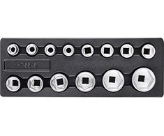 YATO Rinkinys PERFORUOTOS VERŽLĖS 3/4" 14 varžtų. (19 - 55 mm) SPINTELĖS ĮDĖKLAS YT-55457