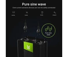 Green Cell Žalias Cell Inverteris 12V/230V 2000W/4000W Sinusinė išėjimo įtampa Žalias Cell