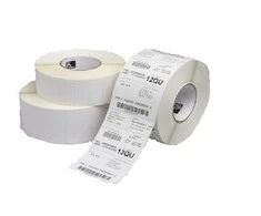 Zebra Z-Select 2000T – matinė – su permanentiniais akriliniais klijais – dengta – perforuota – 32 x 70 mm 8400 etikečių (4 ritinėliai x 2100) – skirtos GK serijai GK420, G serijai GC420, GX serijai GX420, GX430, H 2824, LP 28XX, TLP 28XX