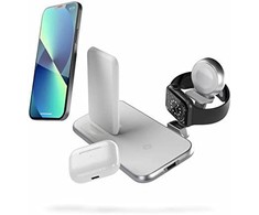 Zens Aliuminio 4w1 Stand Wireless Charger balta