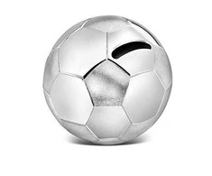 Zilverstad taupymo dėžutė Fußball, padengta sidabru, lakuota A6007260