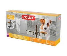 Zolux 2 dubenėlių rinkinys 16 cm 0,7 l + reguliuojamas stovas