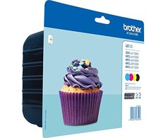 Brother LC-123 | Ink Cartridge | Juodas, Cyan, Magenta, Geltona