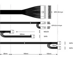 Maitinimo šaltinis Akyga AK-T1-300 (300 W, aktyvus, 80 mm)