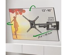Laikiklis BARKAN BM464L 13"-90" lygiam/lenktam TV, 4 lankstu, sieninis, prailgintas