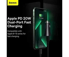 Baseus Golden Contactor Pro automobilinis įkroviklis 2x USB-C 40W - Tamsiai pilka