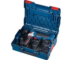 Bosch GWS 18V-10, LB be akumuliatoriaus ir kroviklio