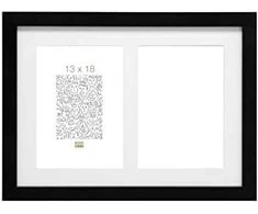 Nuotraukų rėmelis Deknudt S66KA2 galerija 2x13x18 Mediena juoda w. Passepartout