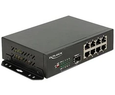 Šakotuvas „Delock“ gigabito komutatorius, 8 prievadų RJ45 + 1 SFP