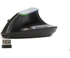 Belaidė vertikali pelė Delux M618DB BT4.0 + 2.4Ghz RGB